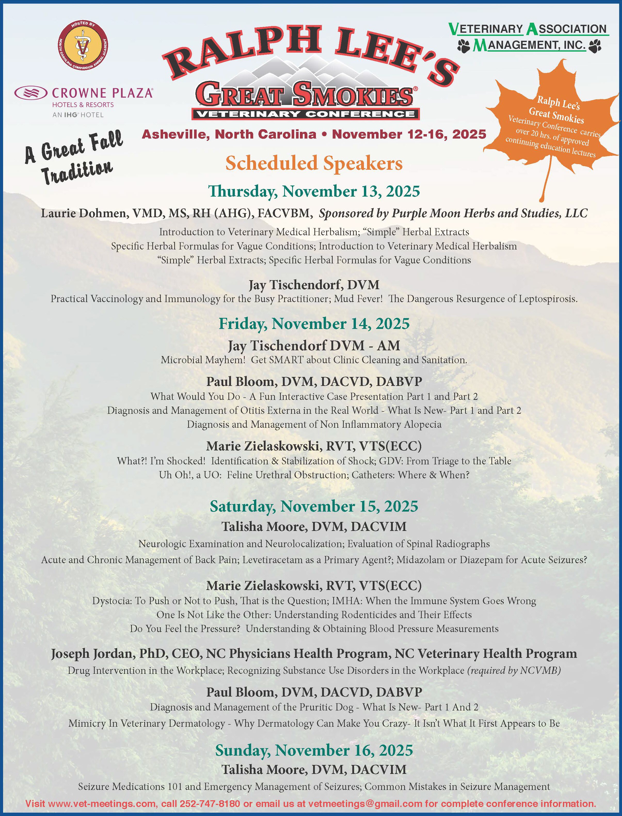 Ralph Lee's Great Smokies Veterinary Conference